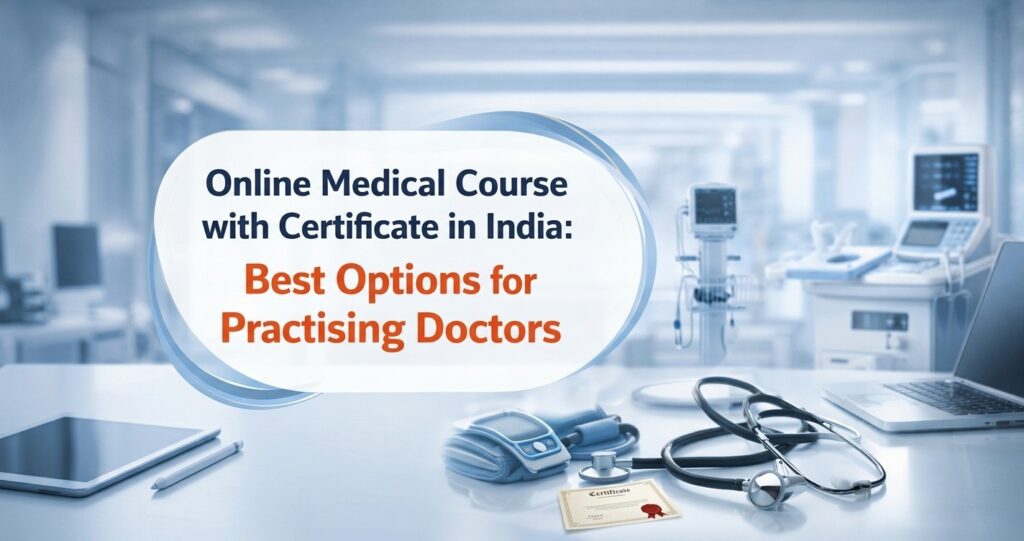 online medical course with Certificate in India: best options for practising doctors