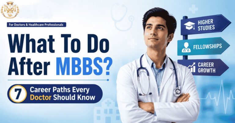 what to do after mbbs career options for doctors including NEET PG, fellowship courses, PG diplomas, and government jobs.