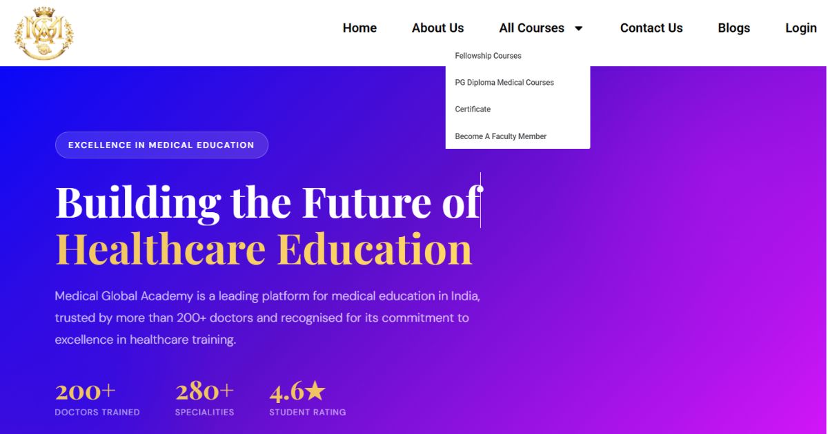 Online Medical Courses Fellowship, PG Diploma & Certificate