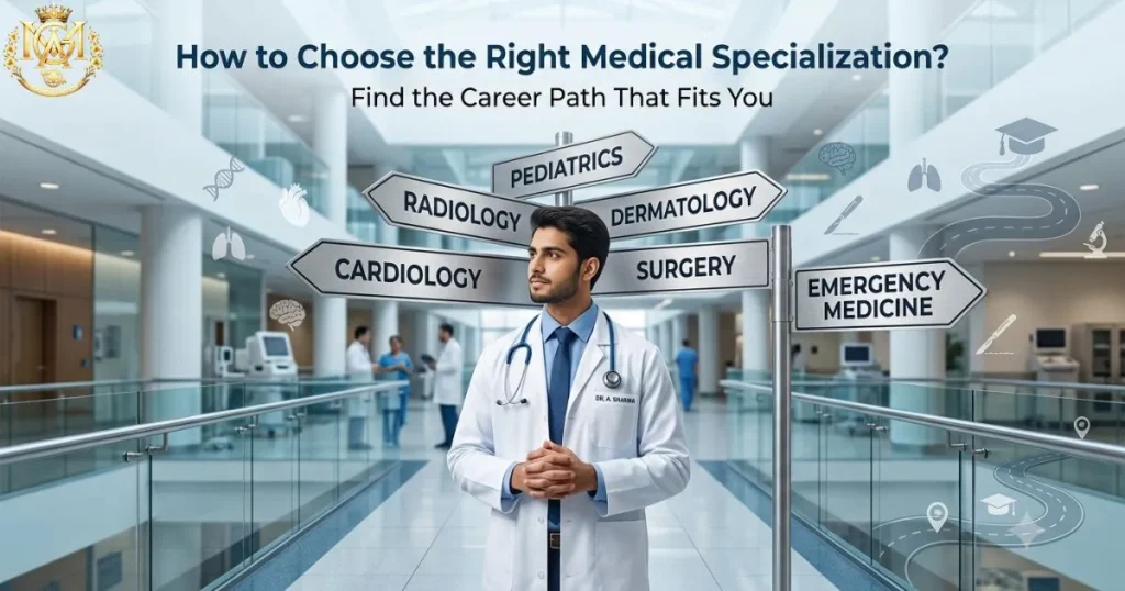 MBBS doctor choosing the right medical specialization for a successful medical career.