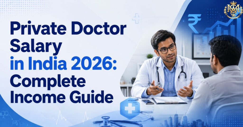 Indian doctor in white coat consulting with patient in a modern private clinic setting