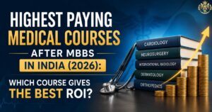 Doctor reviewing the highest paying medical courses after MBBS in India, including fellowships, PG diplomas, and certificates.