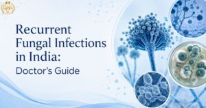 Doctor examining a patient representing recurrent fungal skin infections in India