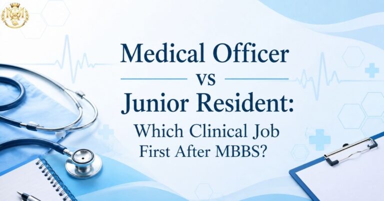 Medical Officer vs Junior Resident after MBBS: clinical job comparison and career path