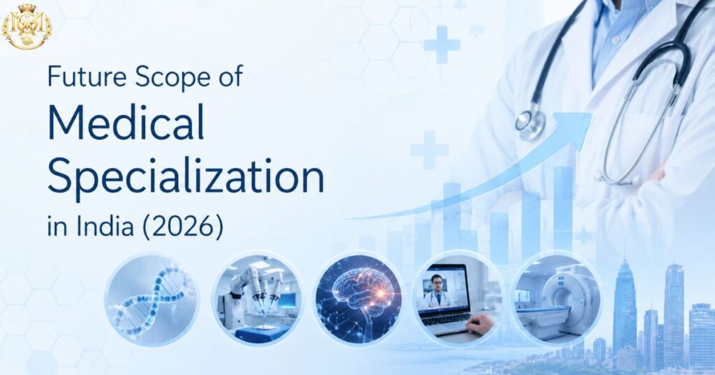 Doctors in a modern hospital representing the future scope of medical specialization in India
