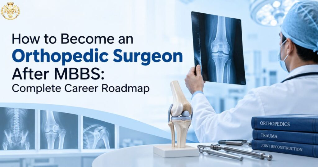 Orthopedic surgeon reviewing an X-ray representing the complete career roadmap after MBBS