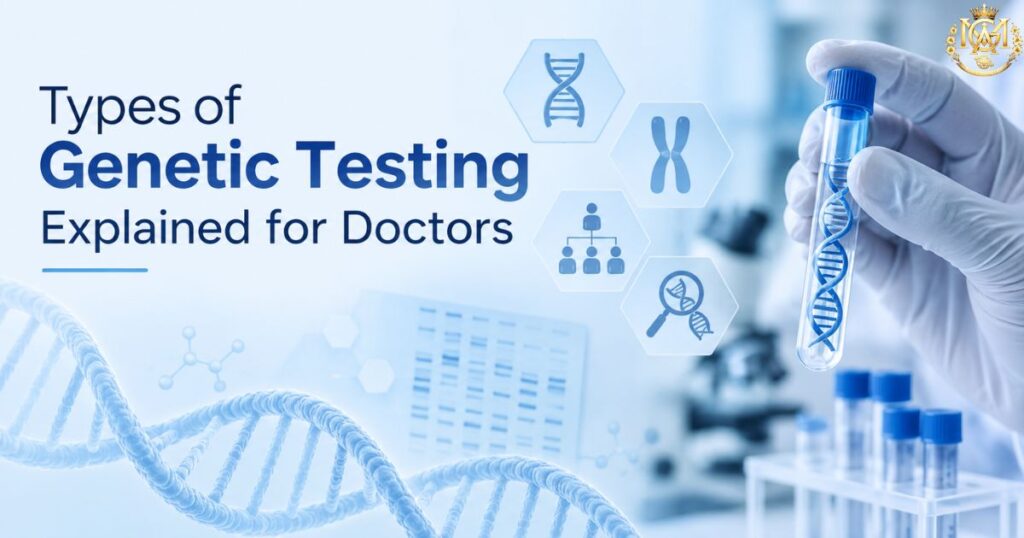 A guide for doctors on the different types of genetic testing and their clinical applications